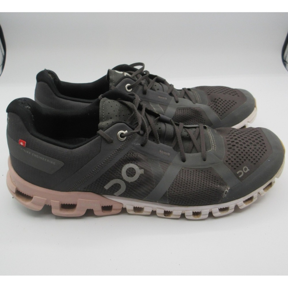 On Running Shoes Womens Size 10.5 Gray Pink CloudTec Swiss Engineering Lace Up